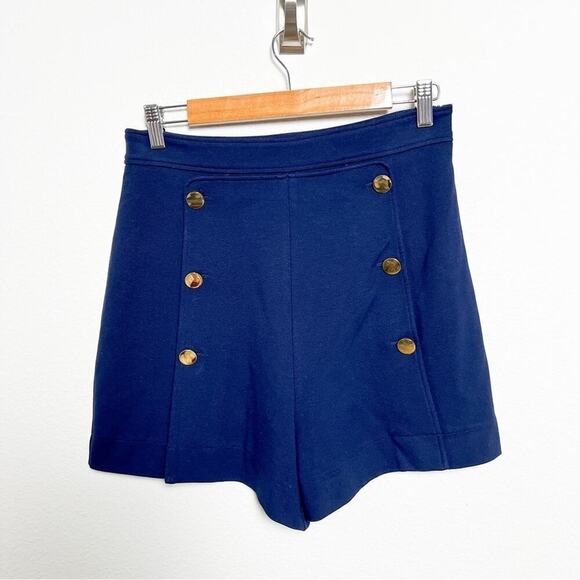 See by Chloé Navy High Waisted Sailor Shorts Blue Lagoon Chloe size Small - Picture 4 of 10